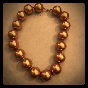 Vintage bronze beaded necklace